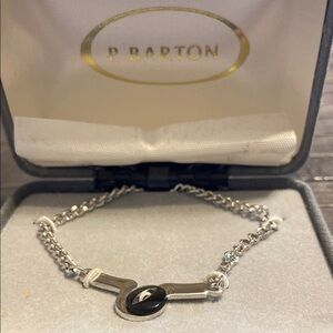 Silver and Black Women's Bracelet